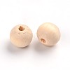 Natural Unfinished Wood Beads WOOD-S651-10mm-LF-2