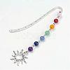 Tibetan Style Alloy Pendants Bookmarks AJEW-JK00127-05-1