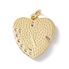 Brass Micro Pave Clear Cubic Zirconia Pendants KK-I692-02G-08-2