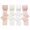 AHADERMAKER 4 Rolls 4 Colors 5M Nylon Chiffon Frayed Ribbon SRIB-GA0001-07-1