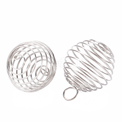 Non-Tarnish 304 Stainless Steel Wire Pendants X-STAS-ZX013-22-25mm-P-1