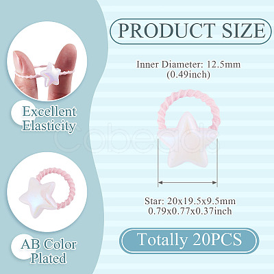 10Pcs Plastic Girls Hair Accessories OHAR-TAC0011-001B-1