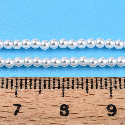 Baking Paint Pearlized Glass Pearl Bead Strands HY-N002-2mm-A12-1