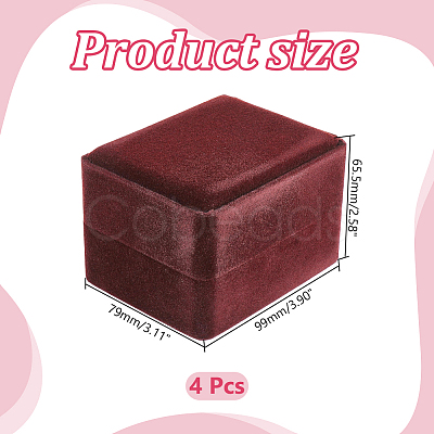 Wood & Velvet Organizer Boxes CON-WH0110-336B-1