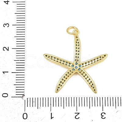 Brass Micro Pave Sky Blue Cubic Zirconia Pendants CU-CBA4A93-01D-G-1