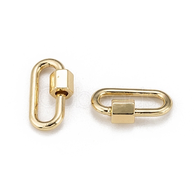 Brass Screw Carabiner Lock Charms KK-T047-08-1