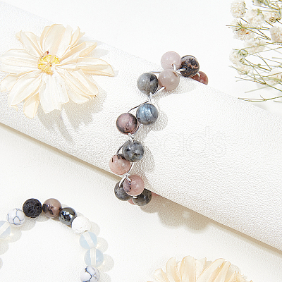 8 Strands 8 Style Natural & Synthetic Gemstone Beads Strands G-OC0002-09-1
