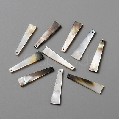 Natural Black Lip Shell Pendants FIND-WH0117-09-1