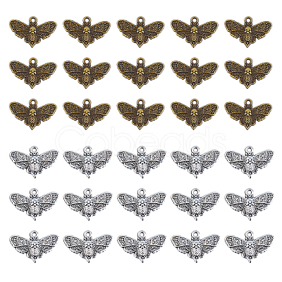 100Pcs 2 Colors Tibetan Style Alloy Pendants FIND-DC0006-17-1