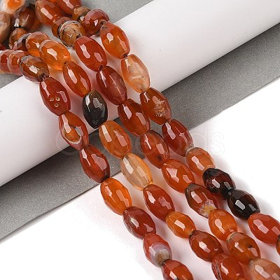 Natural Red Agate Beads Strands G-Q194-B01-01J-1