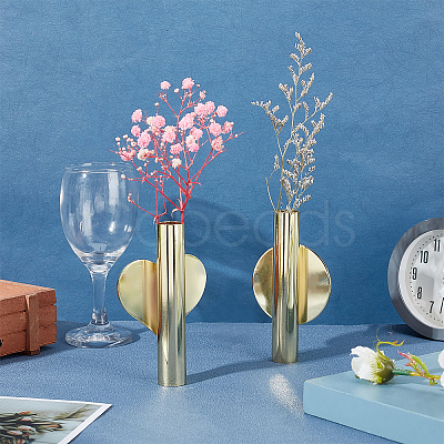 CHGCRAFT 2Pcs 2 Styles Wall Mounted Flower Tube FIND-CA0002-28-1