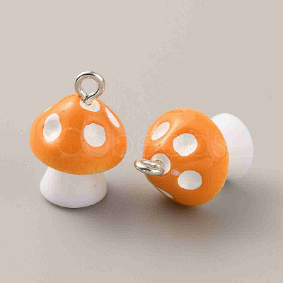 Opaque Resin Pendants RESI-WH0035-13E-1