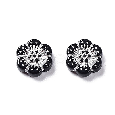 Black Opaque Acrylic Beads LS-OACR-G016-32B-1