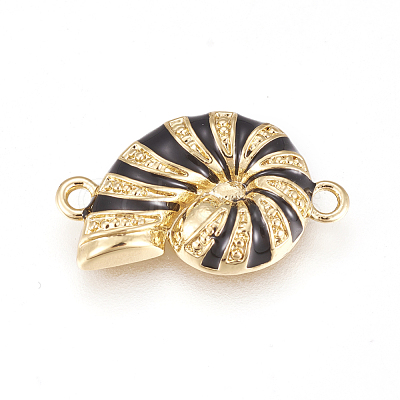 Brass Enamel Links connectors ZIRC-L078-034G-NR-1