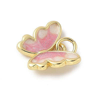 Brass Enamel Charms KK-C110-25G-02-1