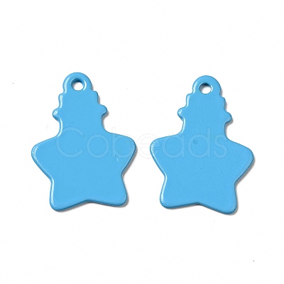 Spray Painted 201 Stainless Steel Pendants STAS-G304-02D-1