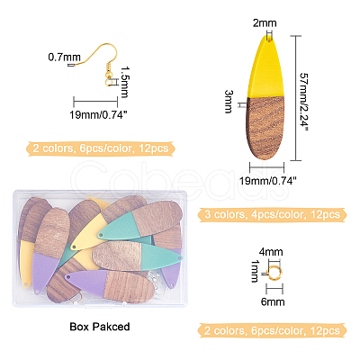 Olycraft DIY Dangle Earring Making Kits DIY-OC0005-89-1