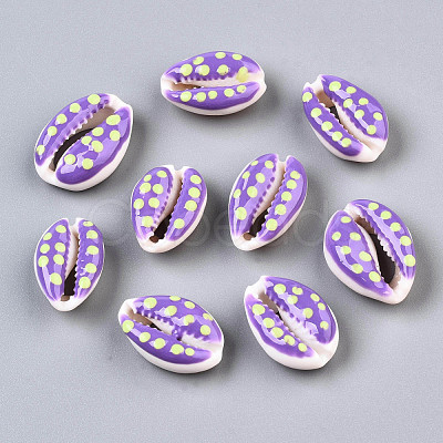 Natural Cowrie Shell Beads SHEL-Q312-006G-1