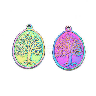 Ion Plating(IP) 201 Stainless Steel Pendants STAS-T063-188M-1