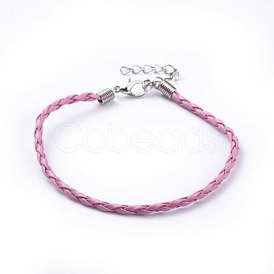 Trendy Braided Imitation Leather Bracelet Making BJEW-S076-015-1