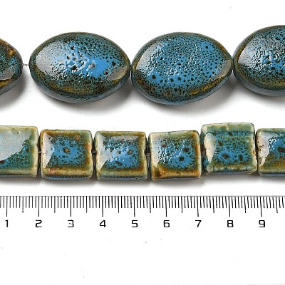 Handmade Porcelain Beads Strands PORC-B002-19B-1