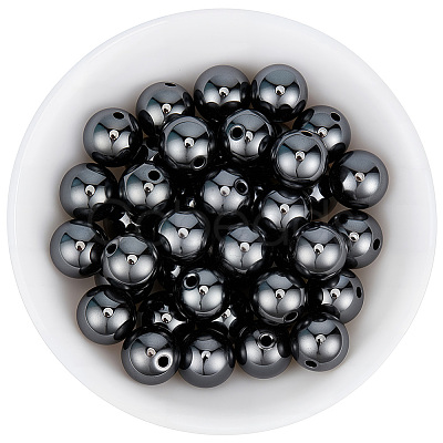 1 Strand Electroplated Synthetic Non-Magnetic Hematite Beads Strands G-PA0002-42A-1