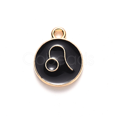 Alloy Enamel Pendants ENAM-S124-01A-08G-1
