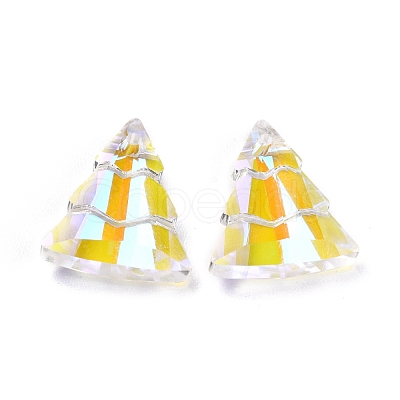 Glass Rhinestone Pendants RGLA-O002-A01-001SI-1