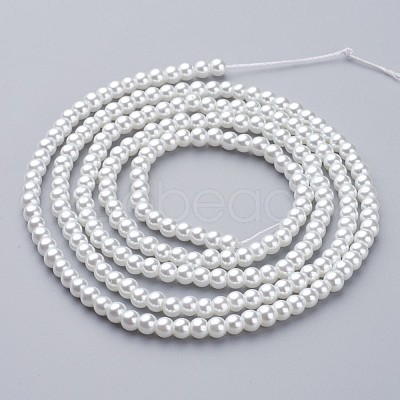 Glass Pearl Beads Strands HY-4D-B01-1