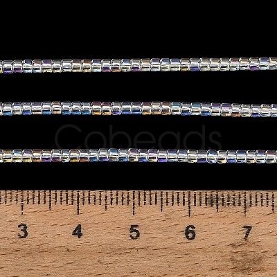 Electroplate Glass Beads Strands GL-CBAA615-01I-1
