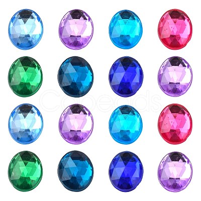 Imitation Taiwan Acrylic Rhinestone Cabochons GACR-A008-8x10mm-M-1