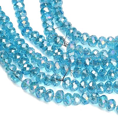 Electroplate Glass Beads Strands GL-CBAA615-02H-1