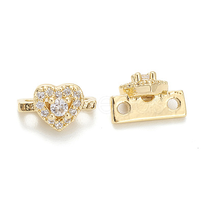 Rack Plating Brass Pave Cubic Zirconia Slide Charms KK-G464-04LG-1