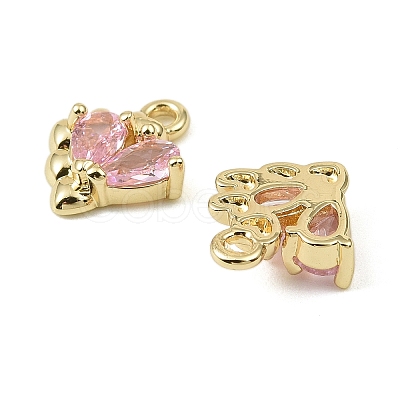 Brass Micro Pave Cubic Zirconia Pendants LS-KK-C107-14A-G-1