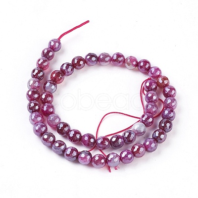 Natural Dyed & Heated Striped Agate/Banded Agate Beads Strands X-G-E537-01C-01-1