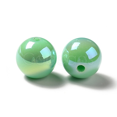 UV Plating Rainbow Iridescent Acrylic Beads PACR-D070-01A-1