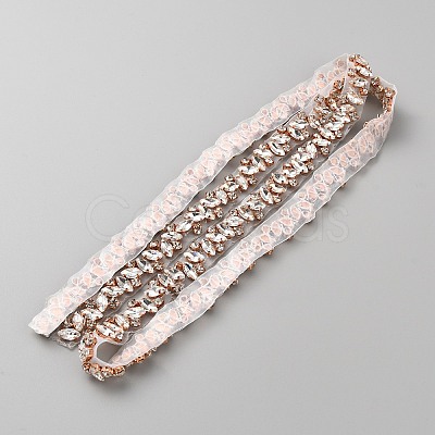 Crystal Rhinestone Bridal Belt Trim Chain DIY-WH0449-70B-1