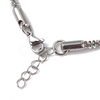 Non-Tarnish 304 Stainless Steel Bone Rope Chain Bracelet for Women BJEW-I311-01C-P-1