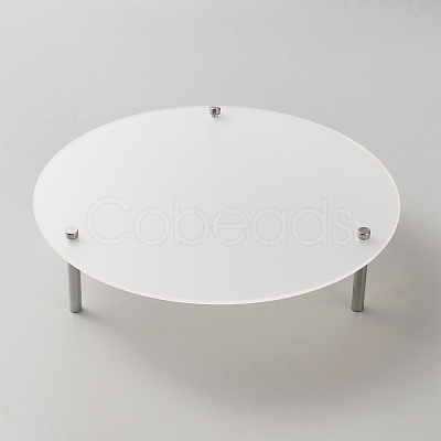 Acrylic Round Dessert Display Easels ODIS-WH0030-262A-1