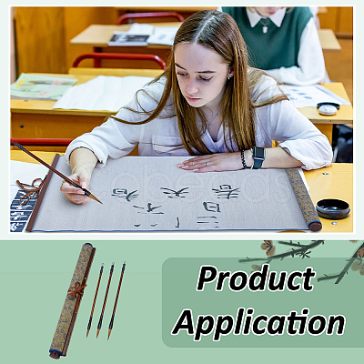 1Pc Polyester & Plastic & Alloy Chinese Calligraphy Brush Water Writing Magic Cloth AJEW-PH0008-93A-1
