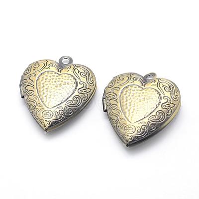 Brass Locket Pendants KK-F717-46AB-NR-1