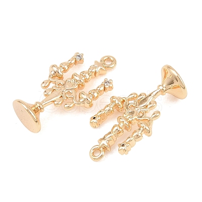Brass Micro Pave Cubic Zirconia Pendants KK-L261-13G-1