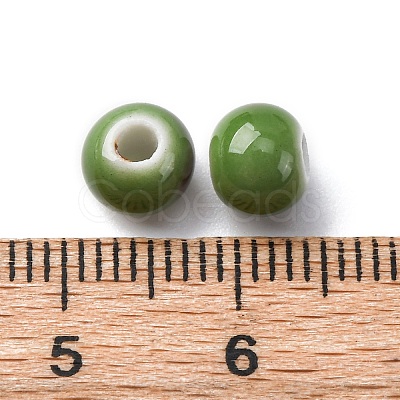 Bright Glazed Porcelain Beads PORC-D300-A12-1