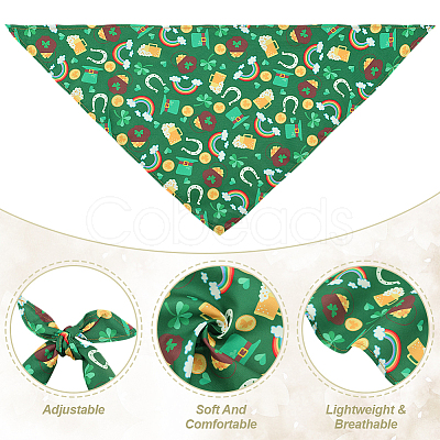 4Pcs 4 Styles Triangle Polyester Pet Handkerchi AJEW-CP0006-08B-05-1
