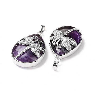 Natural Amethyst Pendants G-G900-01P-06-1
