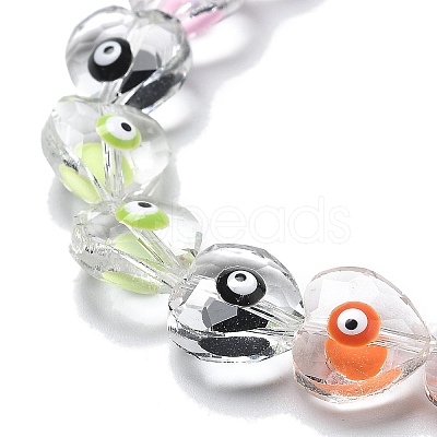 Handmade Evil Eye Lampwork Beads Strands LAMP-F035-15C-1