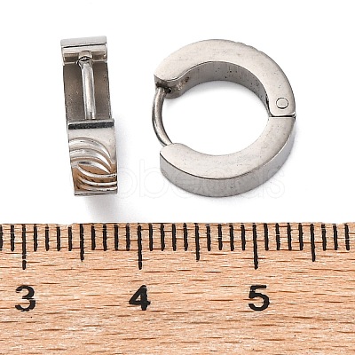 304 Stainless Steel Polishing effect Hoop Earrings EJEW-M001-14P-1