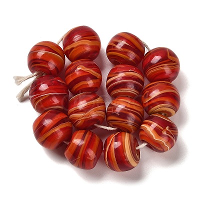 Handmade Lampwork Beads Strands LAMP-C016-03E-01-1