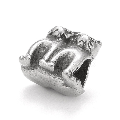 304 Stainless Steel European Beads STAS-G256-28AS-1
