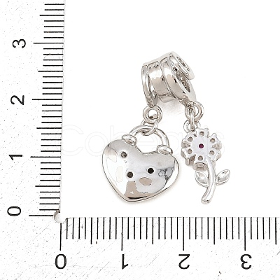 Brass Micro Pave Cubic Zirconia Pendants KK-Z151-11P-1